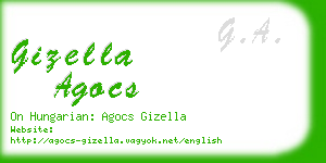 gizella agocs business card